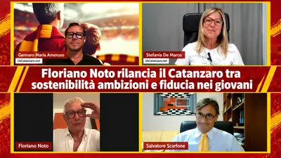 Floriano Noto rilancia il Catanzaro tra sostenibilità ambizioni e fiducia nei giovani. Video