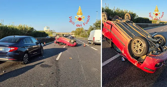 Incidente sulla SS280: Scontro tra Due Auto intervento dei Vvf  