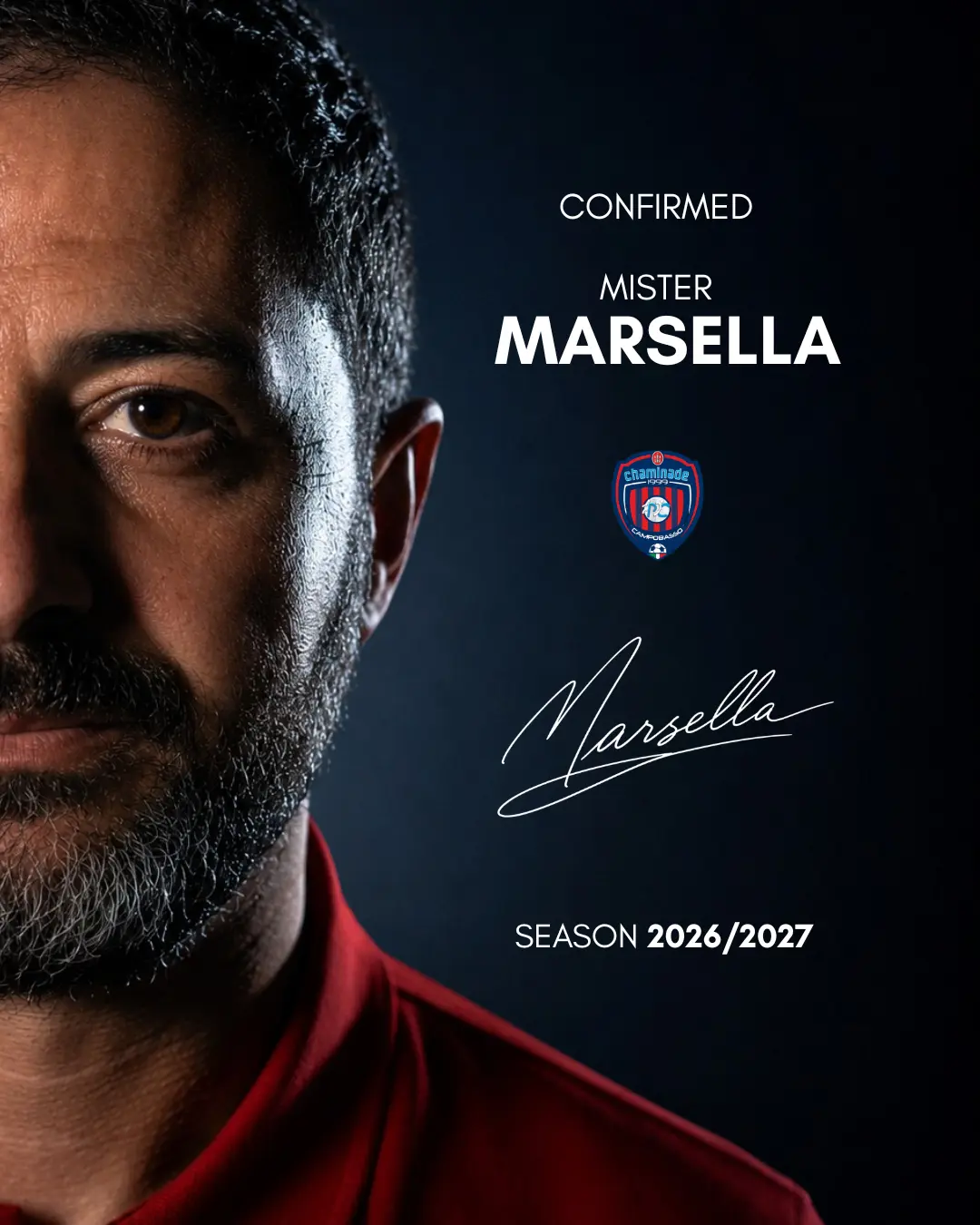 Chaminade, per il ritorno in B si parte dalla conferma in panchina di Marsella