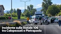 Incidente sulla Statale 106 tra Calopezzati e Pietrapaola due veicoli coinvolti e traffico bloccato
