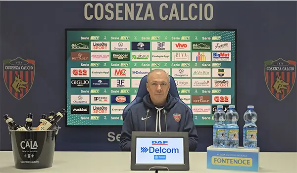 Mister Alvini: “Cosenza pronto a dare tutto. Ci crediamo fino all’ultimo” (Video)