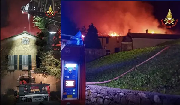 Incendio al Monastero della Bernaga, luogo della Prima Comunione di San Carlo Acutis