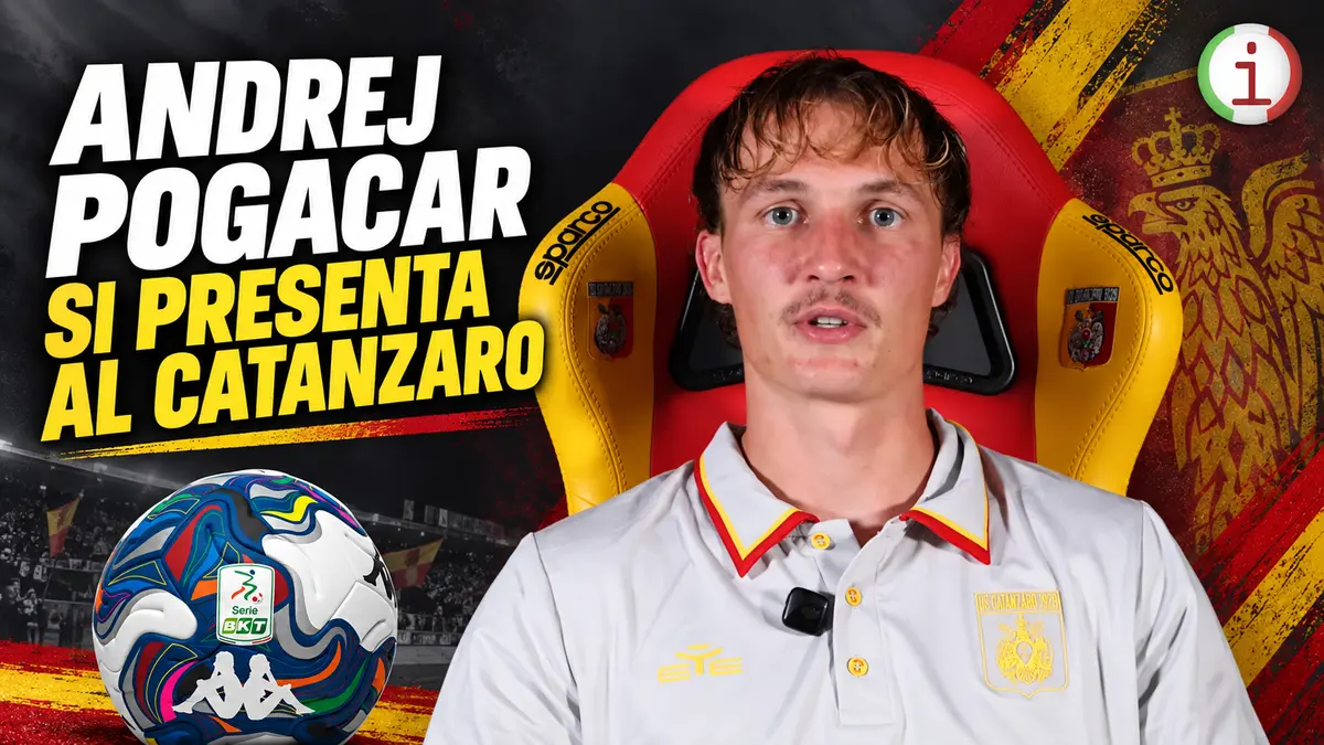 Andrej Pogacar si presenta al Catanzaro: «Darò tutto per questa maglia» Video
