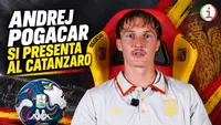 Andrej Pogacar si presenta al Catanzaro: «Darò tutto per questa maglia» Video