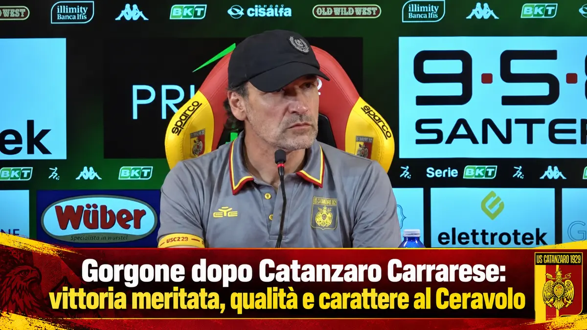 Gorgone dopo Catanzaro Carrarese: vittoria meritata, qualità e carattere al Ceravolo. Video