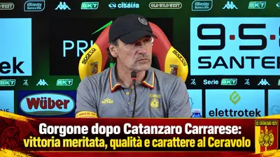 Gorgone dopo Catanzaro Carrarese: vittoria meritata, qualità e carattere al Ceravolo. Video