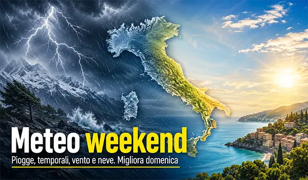 Meteo weekend in Italia, temporali e neve fuori stagione prima del miglioramento di domenica